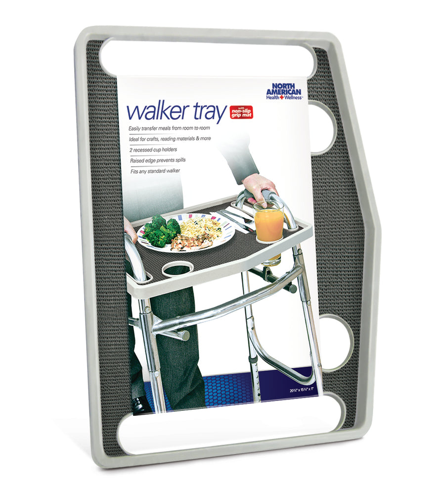 Walker Tray w/ Grip Mat  Gray - Gray