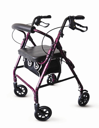 Rollator Alum - Flame Purple with Loop Brakes - PMI