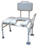 Transfer Bench & Commode Combination w/Padded Seat